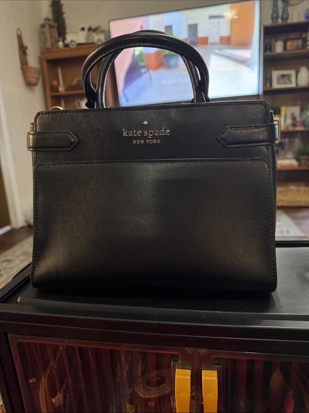 Kate Spade Black Leather Top-Handle Satchel